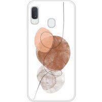 Samsung Beschermende siliconen case compatibel met Galaxy A20e One line bruin
