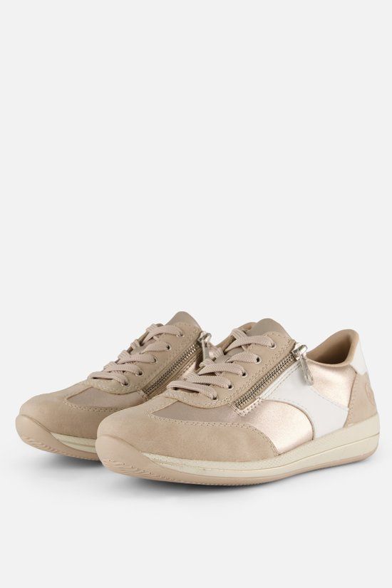 Rieker Lage Sneakers Vrouwen Synthetisch Beige Maat 39