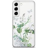 ERT GROUP mobiel telefoonhoesje voor Samsung S22 origineel en officieel erkend Babaco patroon Flowers 033 optimaal aangepast aan de vorm van de mobiele telefoon, gedeeltelijk bedrukt