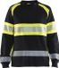 Blåkläder 3409-1158 Dames Sweatshirt High Vis - Zwart/High Vis Geel - XXXL