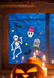 FIESTAS GUIRCA Gelskeletdecoratie (20 x 25 cm), decoratie voor muur, deur en raam, ideaal voor Halloween en horrorfeesten, decoratie voor feesten, meerkleurig
