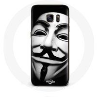 Maniacase Hoesje voor Samsung Galaxy S7 Edge Wij zijn legioen anoniem masker