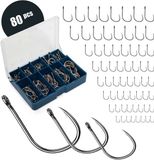 Eurocatch Fishing Vishaken - Vishaakjes met oog - 80 stuks