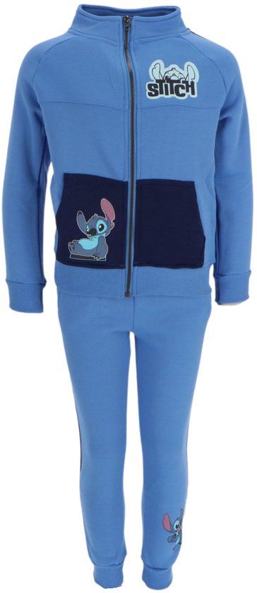 4KidsOnly Mister License Lilo & Stitch Joggingpak - Blauw - Kinderen - Unisex - Polyester - Maat 98