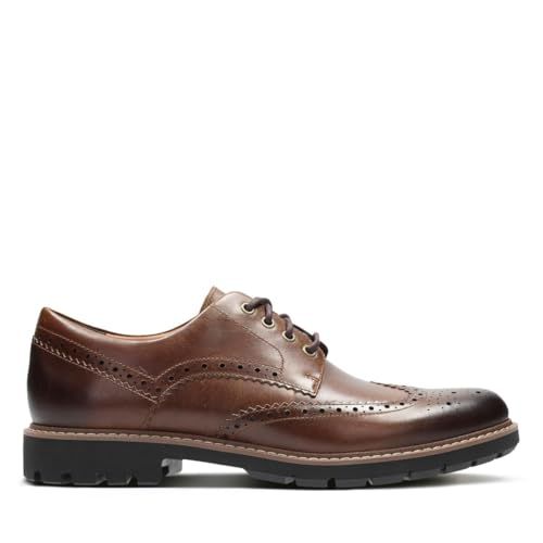 Clarks Batcombe Wing Mens Dark Tan Lea, 9.5