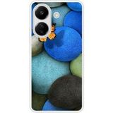 Xiaomi Redmi 13C Papillon galet bleu verstevigd hoesje met sublimatie bedrukking