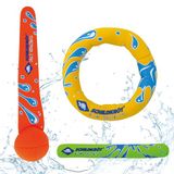 Schildkröt Neopreen duikset, 3-delig, 1 ring, 1 stok, 1 bal, zandvulling, zacht, verticaal onderaan, 970217