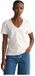 Gant Reg Shield T-shirt à manches courtes et col en V blanc XS Femme