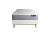 Ensemble 90x190 matelas à mémoire de forme sommier kit blanc