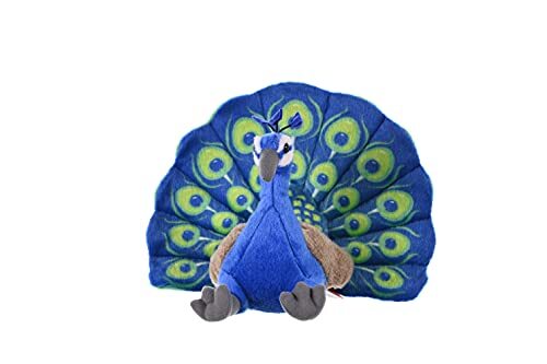 Wild Republic 13812 pluche pauw, cuddlekins knuffeldier, 30 cm, groen-blauw, 30 cm