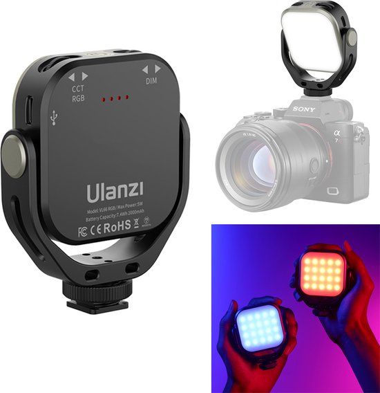 Ulanzi VL66 RGB LED Video Light - Black