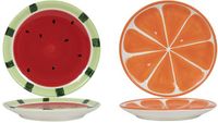 Merkloos / Sans marque Merkloos Bordje meloen of sinaasappel 18cm