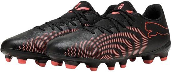 PUMA FUTURE 9 PLAY FG/AG Unisex Sportschoenen - PUMA Black-Glowing Red-Strong Gray