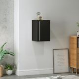 [en.casa] Metalen wandkast Burlöv 50x33x35 cm zwart