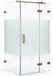 Maxaro Douchecabine Diamond 100x100cm 8mm Helder Veiligheidsglas met Matte Strook Koper