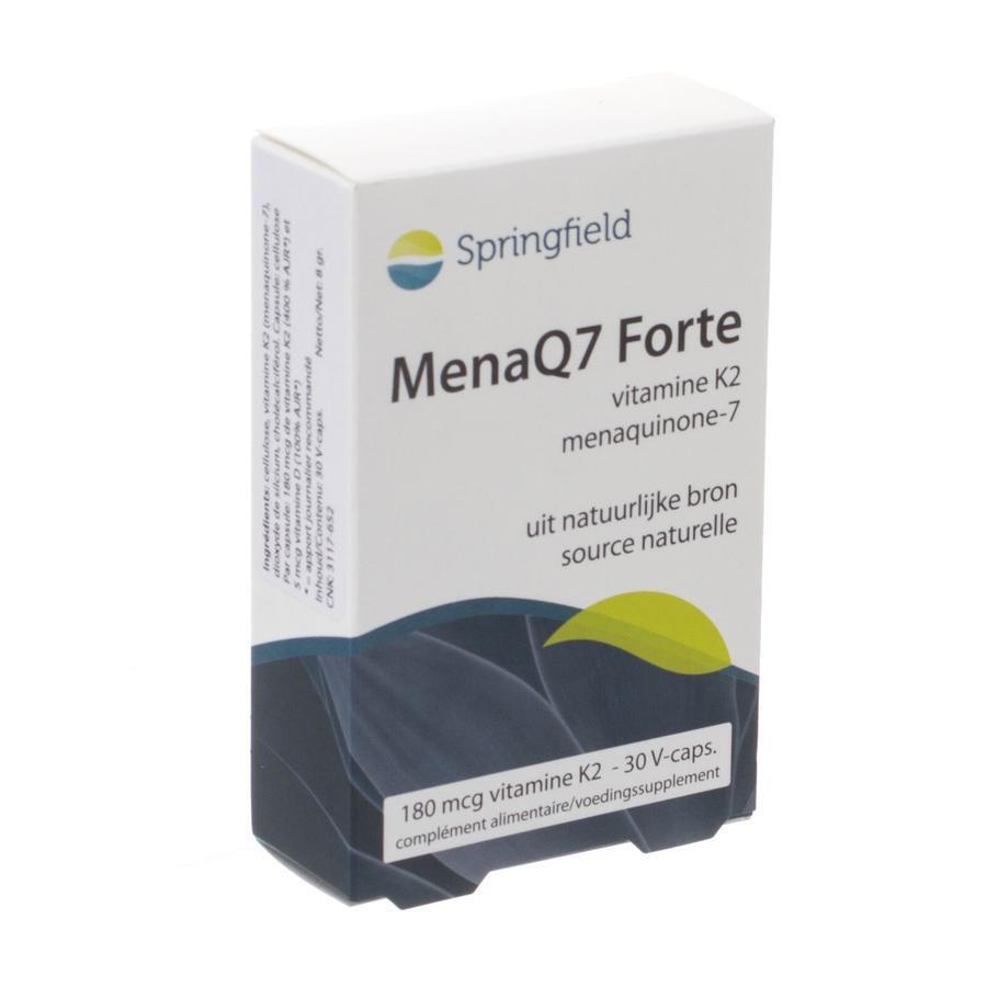 Springfield MenaQ7 Forte Vitamine K2 180mcg Capsules 30st