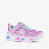 Skechers Heart Lights meisjes sneakers met lichtjes in pastelkleuren - Roze - Uitneembare zool