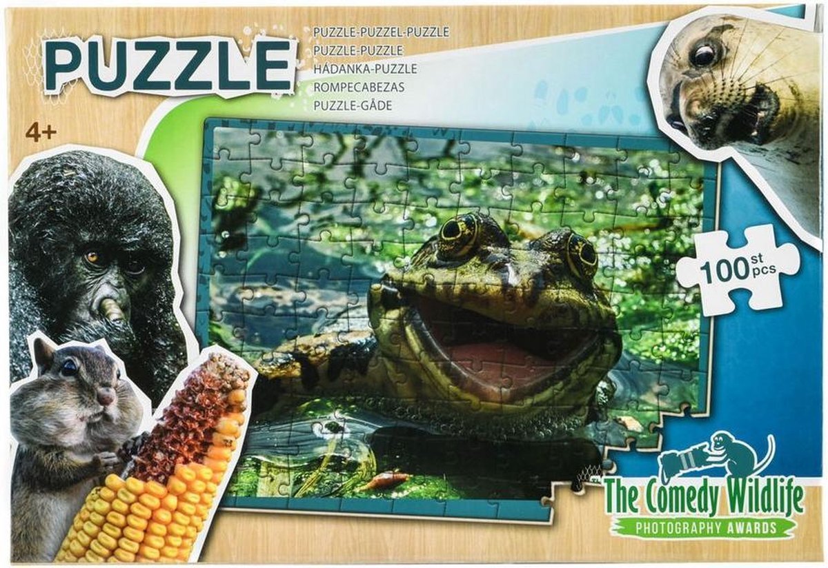 The comedy wildlife Comedy Wildlife Lachende Kikker puzzel 100 stukjes