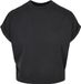 Urban Classics Short Pigment Dye Cut On Sleeve Dames T-shirt 4XL Zwart
