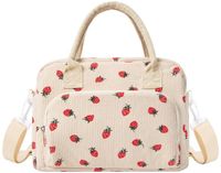 Azomor® Sac isotherme et portable pour le déjeuner avec motif fraise tendance et bandoulière