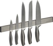 Relaxdays messenhouder magnetisch - RVS - 40 cm lang - Zilver/Zwart