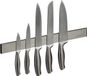 Relaxdays messenhouder magnetisch - RVS - 40 cm lang - Zilver/Zwart