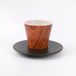 IDRINK® - RPET kopje, schotel en theelepelset | Leuk en schattig milieuvriendelijk cadeau | (WOOD)