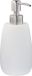 Merkloos Relaxdays zeeppompje - 300 ml - rond - navulbaar - polyresin - rvs - wit