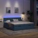 Maison Exclusive - Lit plateforme avec matelas, bleu, 180x200 cm, textile