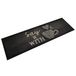 vidaXL Tapis de cuisine lavable imprimé tasse 45x150 cm velours noir