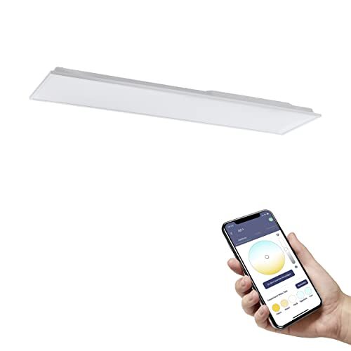 EGLO connect.z Smart Home LED-paneel Herrora-Z plafondlamp L 120 cm, ZigBee, app en spraakbediening, lichtkleur instelbaar, dimbaar