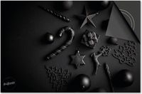 Dietrix Inductie Beschermer - 78x52cm - Zwart Ornamenten Kerst