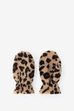 Sissy-Boy Bruine Teddy Wanten Met Leopard Print