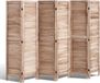 VEVOR Draagbare houten scherm in Europese stijl, inklapbaar scherm van hout, 6 panelen, voor privacy, 2420 x 1700 x 18,5 mm, voor het scheiden van ruimtes, huis, restaurant en slaapkamer, houtkleur