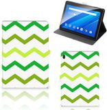 Lenovo Tab E10 Tablet Hoes Zigzag Groen
