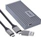 InLine USB4 M.2 SSD-behuizing, USB-C naar M.2 NVMe, 40Gb/s, Aluminium