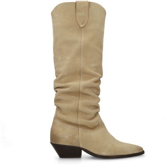 Sacha - Dames - Beige suède cowboylaarzen - Maat 40