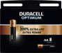 Duracell Optimum 8xAA Batterijen - 8 stuks
