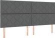 vidaXL LED Hoofdbord Donkergrijs Stof 200 cm