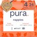 Pura Eco babyluiers - maat 4 (8-14 kg/18-31 lbs), 1 pak (24 luiers), ultrazachte luiers voor de gevoelige huid, biologisch katoen, tot 12 uur lekbescherming, EU EcoLabel geaccrediteerd