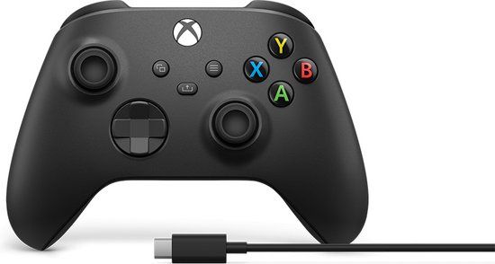 Xbox Wireless Controller - Black - Includes USB C Cable - Xbox, PC, Android, iOS & Samsung TV