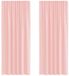 vidaXL Voile rideaux avec poche pour tringle 2 pcs rose