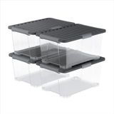 Rotho Core Pro Opbergdozen 44 L, Set Van 4