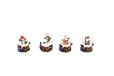 PARTENOPE Ampul glas rood C/water, 6 cm, zoals afgebeeld