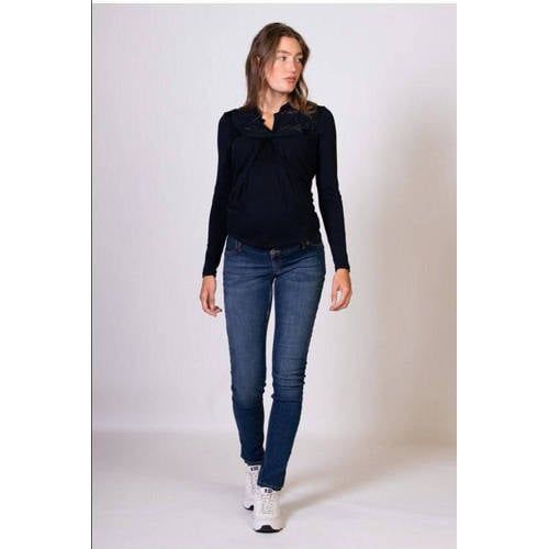 LOVE2WAIT low waist zwangerschaps skinny jeans stone wash