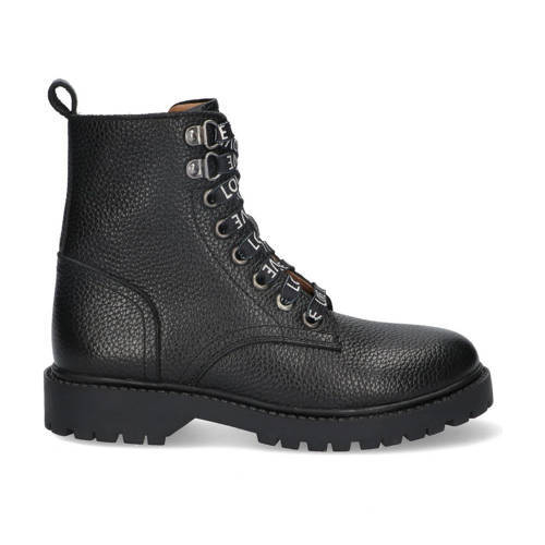 Braqeez Braqeez Bowie Boston leren enkelboots zwart