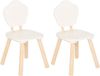 Atmosphera Chaise enfant Presidente - 4x - blanc - bois - 23 x 48 cm