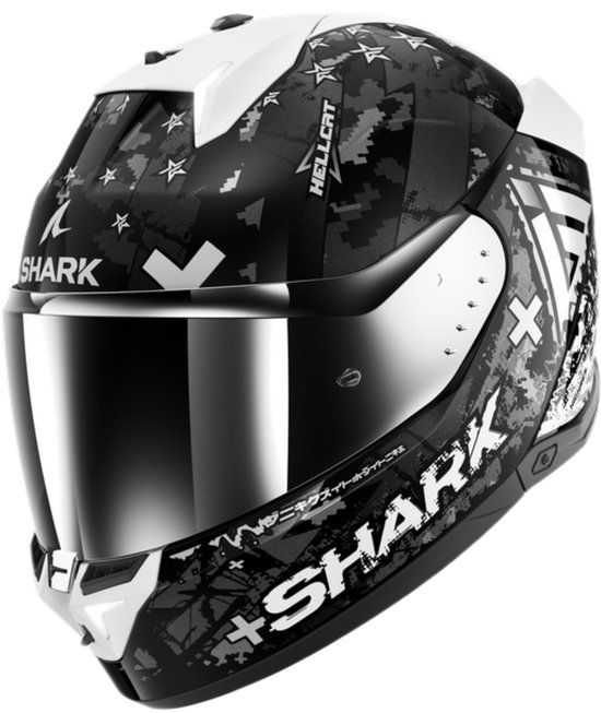 Shark SKWAL i3 HELLCAT Integraalhelm - Maat L - Zwart/Chroom Zilver