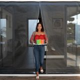 Moustiquaire magnétique pour portes vitrées, 2 ouvertures, L 210, H 216/224