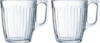 Luminarc Verres à thé Leeds - 12x - verre transparent travaillé - 8 x 9 cm - 250 ml